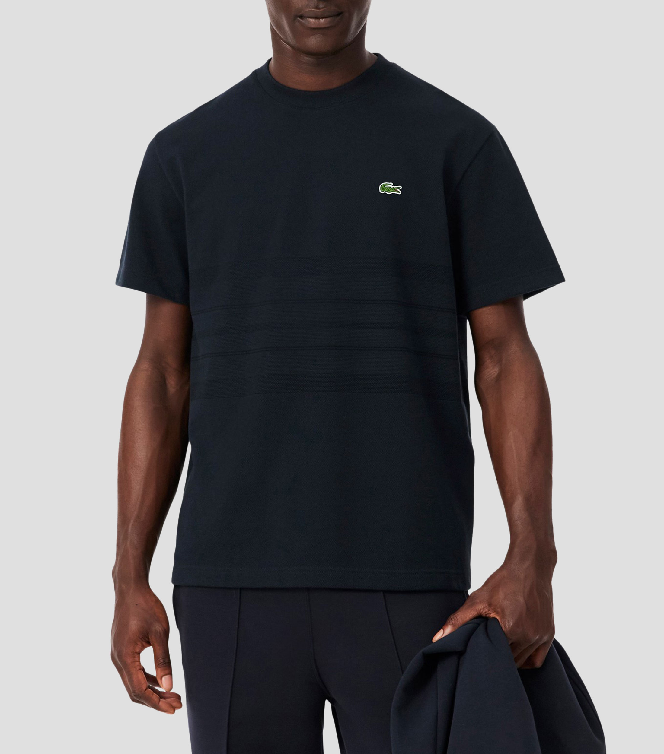 Playera cuello redondo manga corta sólida Hombre